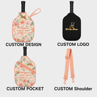 Housse de protection pour raquette de paddle avec logo, couverture intégrale avec panneau avant imprimé et dos souple pour utilisation sur terrain extérieur, fabriquée en Chine