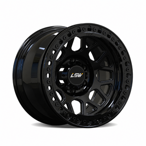 ล้อฟอร์จ LSR8003 5x127 5x139.7 ขนาด 17 18 20 นิ้ว มีสินค้าในสต็อก พร้อมจัดส่ง แบบ Beadlock สีดำเงา สำหรับรถ Jeep Gladiator - Product Image 1