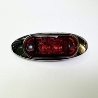Nouveau Feu de position latéral ovale chromé de 2,5 pouces 10-30V LED verte pour bus, camions, remorques, VR, camionnettes, utilisation universelle pour modèles de voitures américains