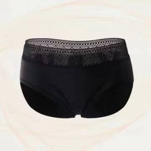 กางเกงในประจำเดือนแบบซึมซับได้ 4 ชั้น ป้องกันการรั่วซึม สำหรับวันมามาก ขายส่งราคาถูก ผลิตจากไนลอน รับทำโลโก้ตามสั่ง - Product Image 1