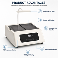 Calentador de baño de flotación de tejidos de laboratorio con luz LED, control de temperatura PID, 2.3L, para preparación de secciones histológicas, personalizable OEM