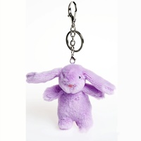 Porte-clés en peluche lapin à longues oreilles Rewin pour Pâques, jouet en peluche de dessin animé, pendentif lapin en peluche, jouet en peluche