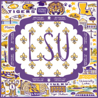 Tapis de jeu LSU épais et moderne en néoprène imperméable pour Mahjong et Poker, idéal pour les jeux américains, 80*80*2