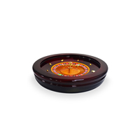 Roue de roulette de casino de luxe artisanale de haute qualité en bois massif, 20 pouces, avec billes de roulette 0/00 pour jeu de société de casino