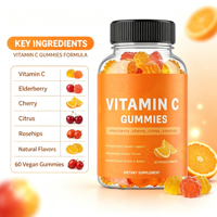 Groothandel op maat gemaakte vitamine C-sap gummies gemengde fruit smaak snoepjes vrouwensupplementen verbeteren de immuniteit
