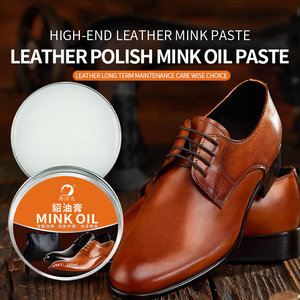 Baume pour cuir véritable Crème de cirage Huile de vison Nettoyant pour <span class=keywords><strong>chaussures</strong></span> avec brillance instantanée - Product Image 2