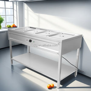 Catering Equipment Stainless Steel Buffet Bain Marie <b>Food</b> <b>Warmer</b> <b>Electric</b> Steam Heater Table Glass Guard Energy Saving Mode - Product Image 1
