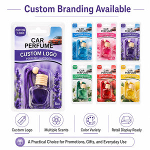 Difusor de Perfume para Auto con Logotipo Personalizado, Botella Colgante de Vidrio con Aceite Esencial Natural y Orgánico, Aromatizante para Auto, Aromaterapia - Product Image 1