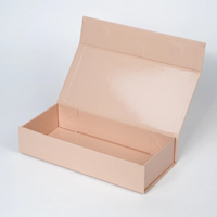 Boîte cadeau pliable écologique en matériaux recyclés avec impression de logo personnalisé, doublure en éponge, fermeture magnétique de luxe, ruban