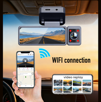 Caméra embarquée 4G 3 canaux avec écran IPS 3,2 pouces, WIFI, GPS, vision nocturne 2K, ADAS, BSD, boîte noire de voiture, prise en charge de la diffusion en direct 4G