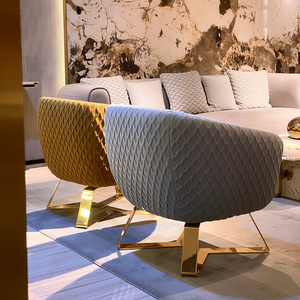 New Design Elegant Modern Luxury <b>Living</b> <b>Room</b> <b>Sofa</b> Furniture Set Napa Leather Fabric - Product Image 4
