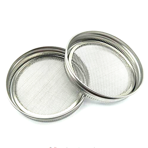 Protège-aliments en acier inoxydable 304, couvercles à lames pour pot à maçon à large bouche 82mm 86mm, 2 pièces - Product Image 1