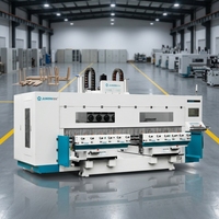 Centre d'usinage CNC automatique 5 axes JR-1218-4*6T+2 pour le bois, machine de production de gravure 3D pour pieds de meubles en bois massif
