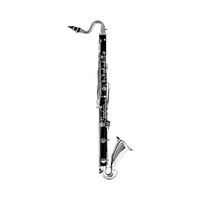 High Grade Bakelite Body Nickel Plated Low E Bass Clarinet