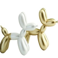Moderne Nordique Chiot Résine Ballon Chien Artisanat Créatif Sculpté Gravure En Métal pour La Maison Salon Cadeau pour En Gros