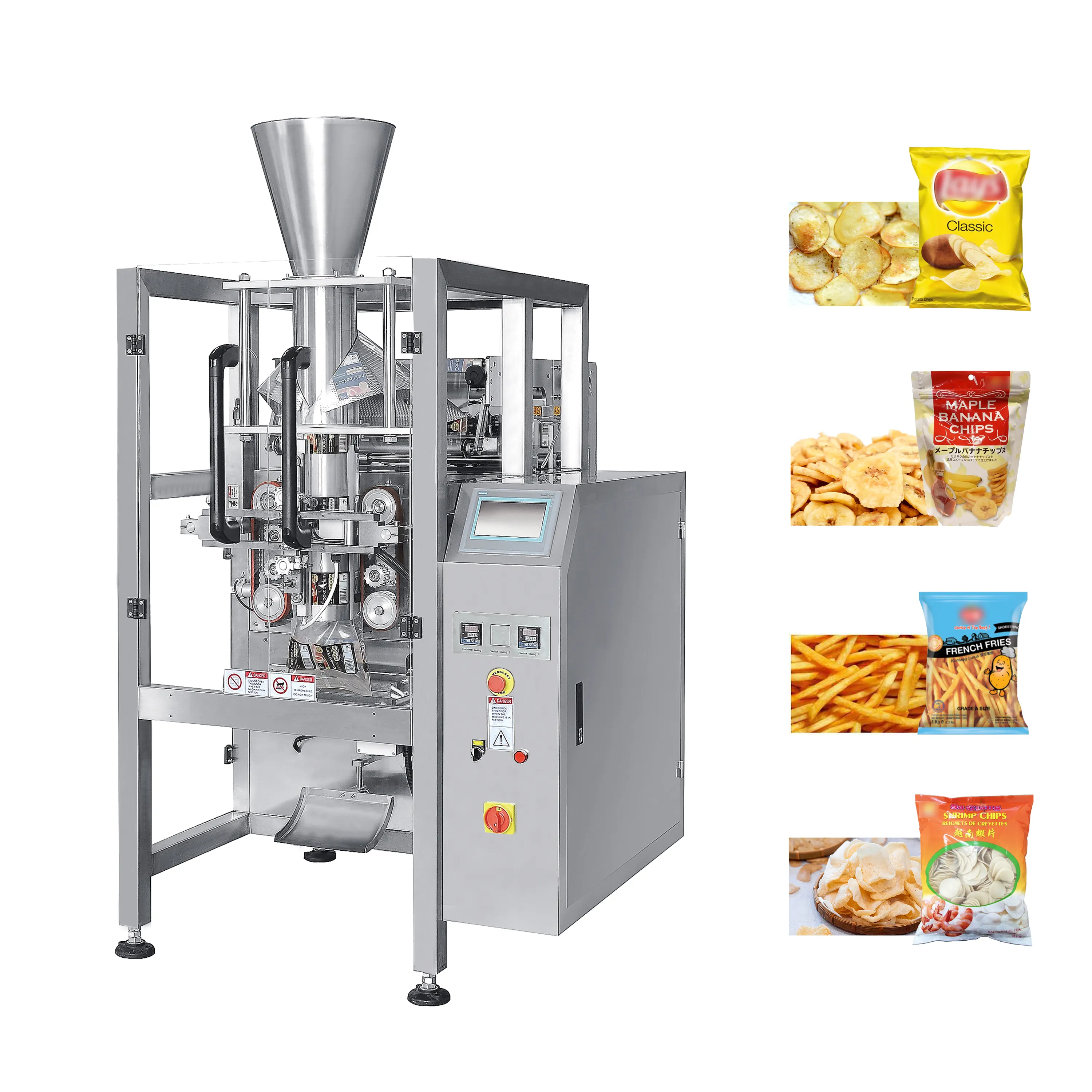 Горячая распродажа, упаковочная машина для картофельных чипсов, банановых чипсов, полностью автоматическая производственная линия высокого качества