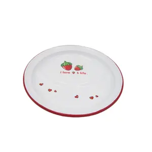 Эмалированная тарелка детская эмалированная тарелка для подарка ручной работы эмалированная тарелка