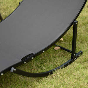 استراحة من الألومنيوم للاسترخاء في الهواء الطلق مع كرسي لحديقة وفناء واسترخاء على شاطئ البحر قابل للطي - Product Image 4