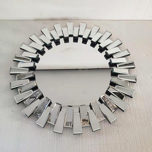Specchio Decorativo Bianco e Nero a Forma di Sole per Arredamento Chic, Design d'Interni per Soggiorno, Elemento Decorativo <span class=keywords><strong>da</strong></span> Parete - Product Image 2