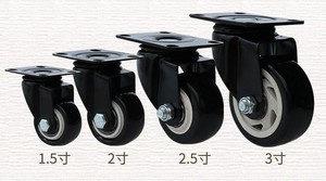 1, 5-3 Zoll 360-Grad-PVC-Drehstahl Leise Hochleistungs-Lenkräder mit Brems möbel rolle - Product Image 3