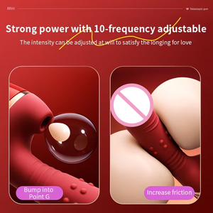 カップル向けセックストイ ミニセックスマシン 10モード 突き上げ式ディルド 乳首バイブレーター 10モード吸引式クリトリスオーガズム 防水USB - Product Image 6