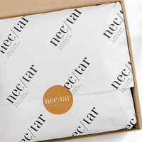 Emballage de papier de soie emballage papiers de soie de marque avec logo d'entreprise autocollants papier artisanal avec découpe impression personnalisée
