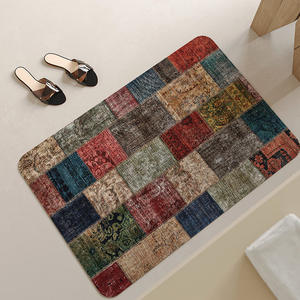 แผ่นรองอาบน้ำทรงสี่เหลี่ยมผืนผ้า ดูดซับน้ำได้ดี กันลื่น แห้งเร็ว ลายพิมพ์สไตล์คลาสสิก สำหรับห้องน้ำ ซักล้างได้ - Product Image 5