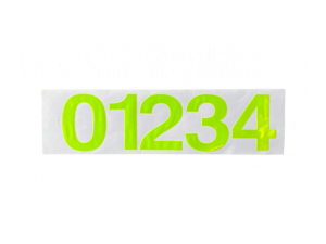 Autocollants réfléchissants numérotés, vert fluorescent, <span class=keywords><strong>orange</strong></span>, autocollants de sécurité en PVC auto-adhésifs pour véhicule et boîte aux lettres - Product Image 5