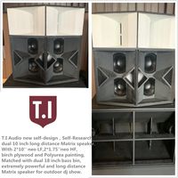 Speaker Panggung Aktif T.I Pro Audio T-210B Dual 18" Full Range dengan Output 1200W RMS/2400W Peak