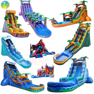 Customizable Commercial Giant <strong>Inflatable</strong> Water <strong>Slide</strong> for Adults Backyard <strong>Inflatable</strong> Castle with <strong>Swimming</strong> <strong>Pool</strong>