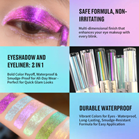 Charme Beauté Double Tête Multichrome Liquide Fard À Paupières Eyeliner Glitter Haute Lumineux Shimmer Powder Light Fair Private Label