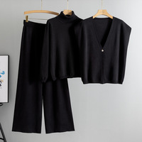 Ensemble Trois Pièces en Tricot pour Femme