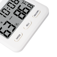 Digitales Thermometer Hygrometer Innenraum-Temperatur- und Feuchtigkeitsmesser mit Uhr MAX MIN Speicher für Zuhause Büro Kinderzimmer