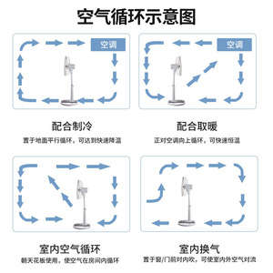 Electric Standing <b>Fan</b> 14 Inch <b>Remote</b> <b>Control</b> Oscillating Air Circulator For Office Home Student Dormitory - Product Image 5