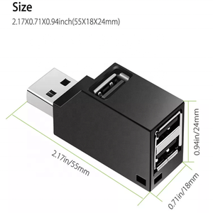 Mini Usb <span class=keywords><strong>3</strong></span>.0 Hub Adapter Extender <span class=keywords><strong>3</strong></span> Poorten Voor Pc Laptop Mac High Speed U Disk Reader - Product Image 6