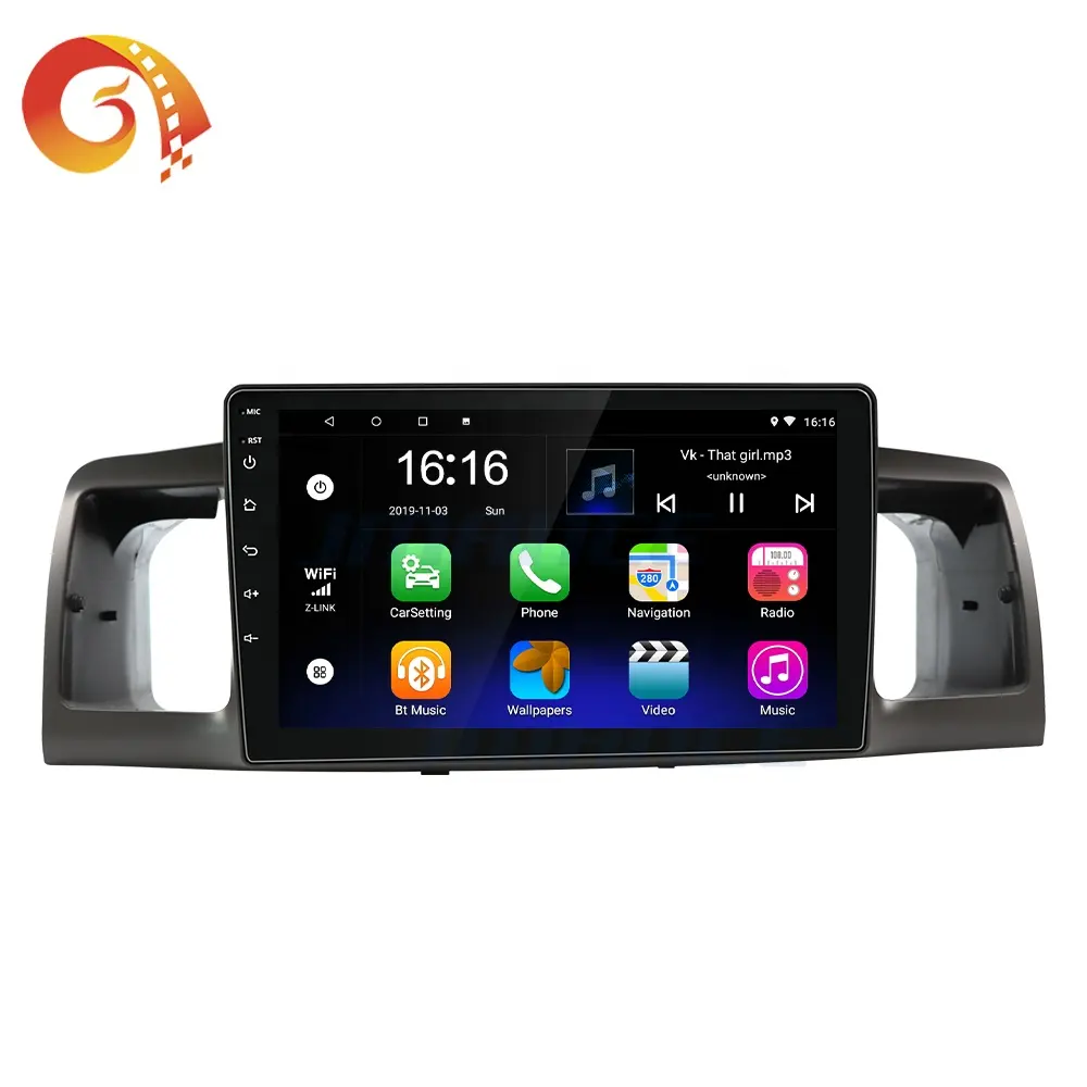 9 Inch Car Video Dvd Player Radio Stereo Android Multimedia For Toyota Corolla EX 2007 2008 2009 2010 2011 2012