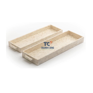 Vente chaude grand plateau en nacre ensemble plateaux de service polyvalents pour la maison pour Ramada - Product Image 4