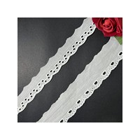 LEIXUSI Bordure en dentelle de coton ajourée avec œillets en forme de cœur de 3 cm, broderie creuse pour vêtements d'enfants, jouets, accessoires vestimentaires, vente en gros, stock disponible