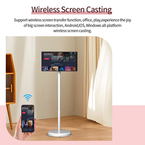 Monitor de <span class=keywords><strong>pantalla</strong></span> inteligente de transmisión en vivo de 21,5 <span class=keywords><strong>pulgadas</strong></span>, TV portátil inteligente para interiores, tableta con <span class=keywords><strong>pantalla</strong></span> táctil Lcd Android <span class=keywords><strong>13</strong></span>, señalización Digital blanca - Product Image 3