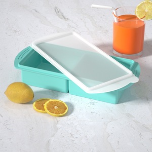 Moules à glaçons en silicone sans BPA à démoulage facile, bac à glaçons réutilisable avec couvercle amovible pour aliments pour bébés - Product Image 2