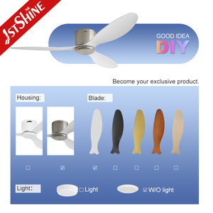 1stshine ventilateur de plafond plafond bas encastré ventilateur de plafond peu encombrant avec télécommande - Product Image 4