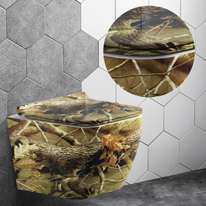 European Ceramic Sanitary Ware Wash Down Bathroom Marble Toilet Bowl Rimless Wall Hung Toilets - Product Image 1
