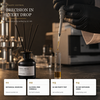 Diffuseur de parfum d'ambiance de luxe 100 ml en verre noir mat, sans flamme, pour hôtel et décoration intérieure, longue durée, vente en gros OEM