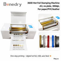 Machine d'estampage numérique à plat 360D A3 automatique sans plaque, 300 dpi, pour l'impression sur papier, PVC, cuir, cartes d'invitation