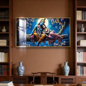 Peinture murale islamique personnalisée de luxe en gros, impression HD, décoration murale pour salon, art mural en porcelaine de cristal - Product Image 3