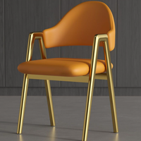 Chaises de salle à manger en cuir et métal modernes de haute qualité pour la maison, le bureau, l'hôtel, l'appartement et l'utilisation commerciale dans les restaurants