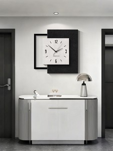 Orologio <span class=keywords><strong>da</strong></span> <span class=keywords><strong>Parete</strong></span> Analogico Minimalista Italiano con Design Artistico Astratto, Alimentato a Batteria, Forma Quadrata in Acrilico per Soggiorno e Ristorante - Product Image 5