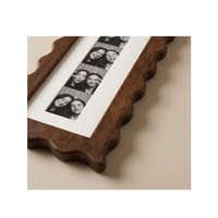 Cadre photo vintage en bois à bords ondulés, cadre pour bandes photos avec passe-partout blanc, 2x6 2x8, pour table et décoration murale