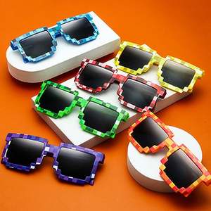 Gafas de Sol Divertidas Personalizadas al por Mayor, Gafas de Sol Cuadradas Coloridas con Mosaico para Hombres y Mujeres - Product Image 5