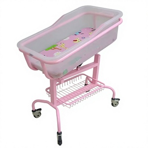 Carrito de Hospital para Bebés Recién Nacidos de Grado Médico, con Cesta Transparente y Sistema Anti-regurgitación - Product Image 1